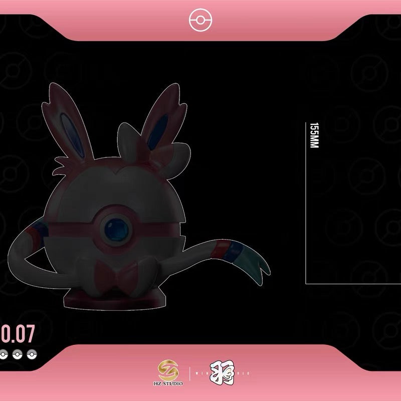 PREORDER - 50% non refundable deposit for Pokemon Sylveon 1:1 Resin Pokeball Figure from HZ Studios