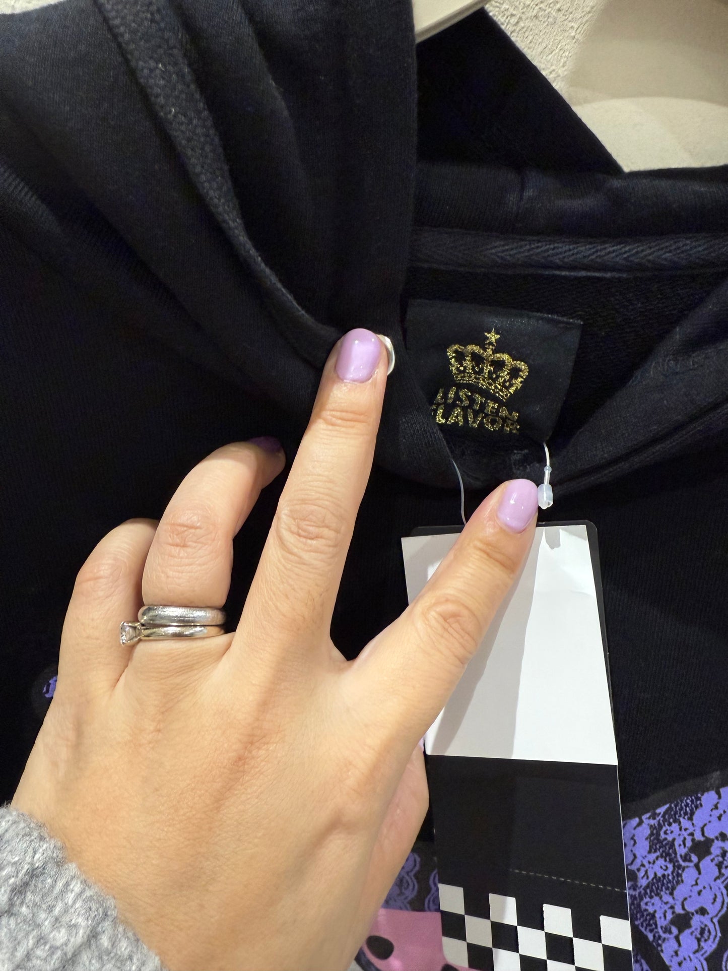 Listen Flavour Kuromi Long Hoodie Jumper One Size