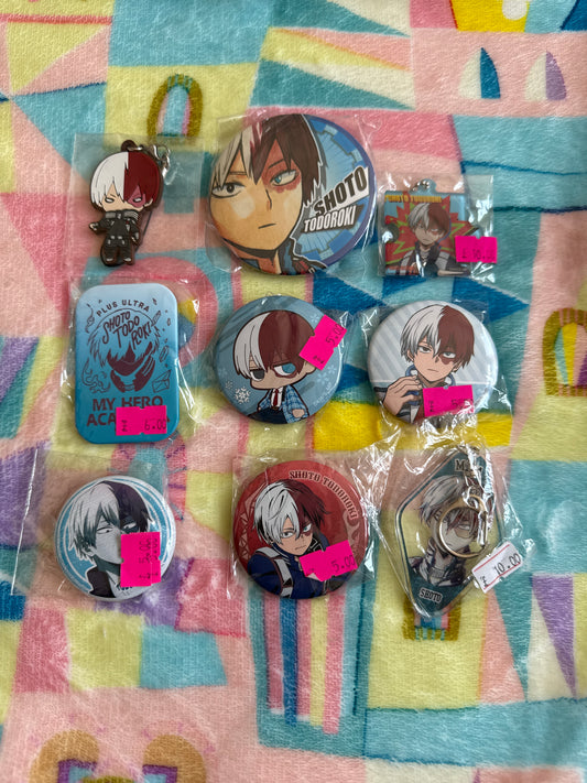 SALE - My Hero Academia Todoroki Strap and Badge Bundle