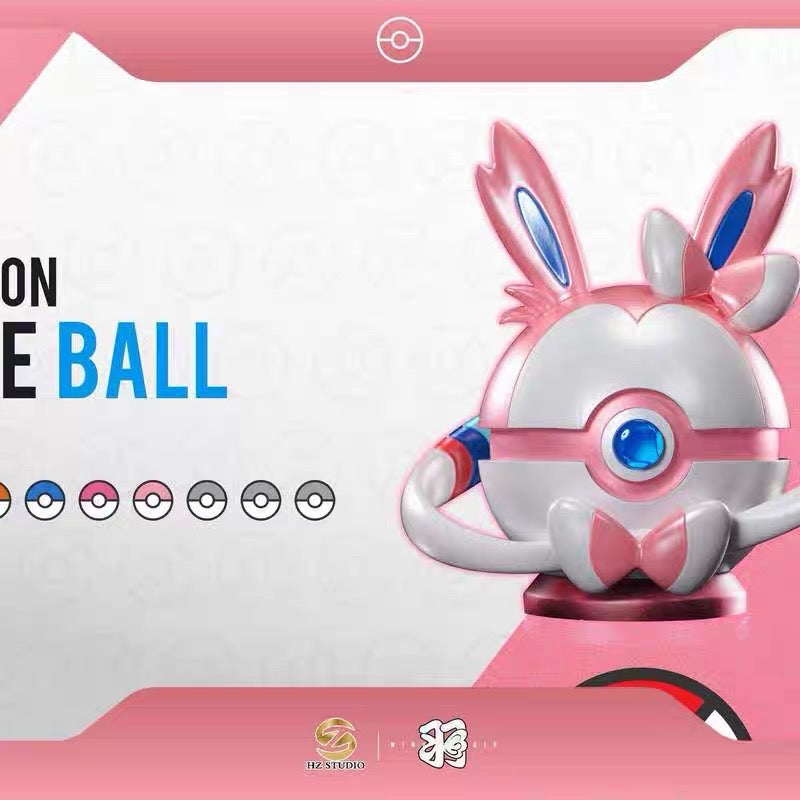 PREORDER - 50% non refundable deposit for Pokemon Sylveon 1:1 Resin Pokeball Figure from HZ Studios