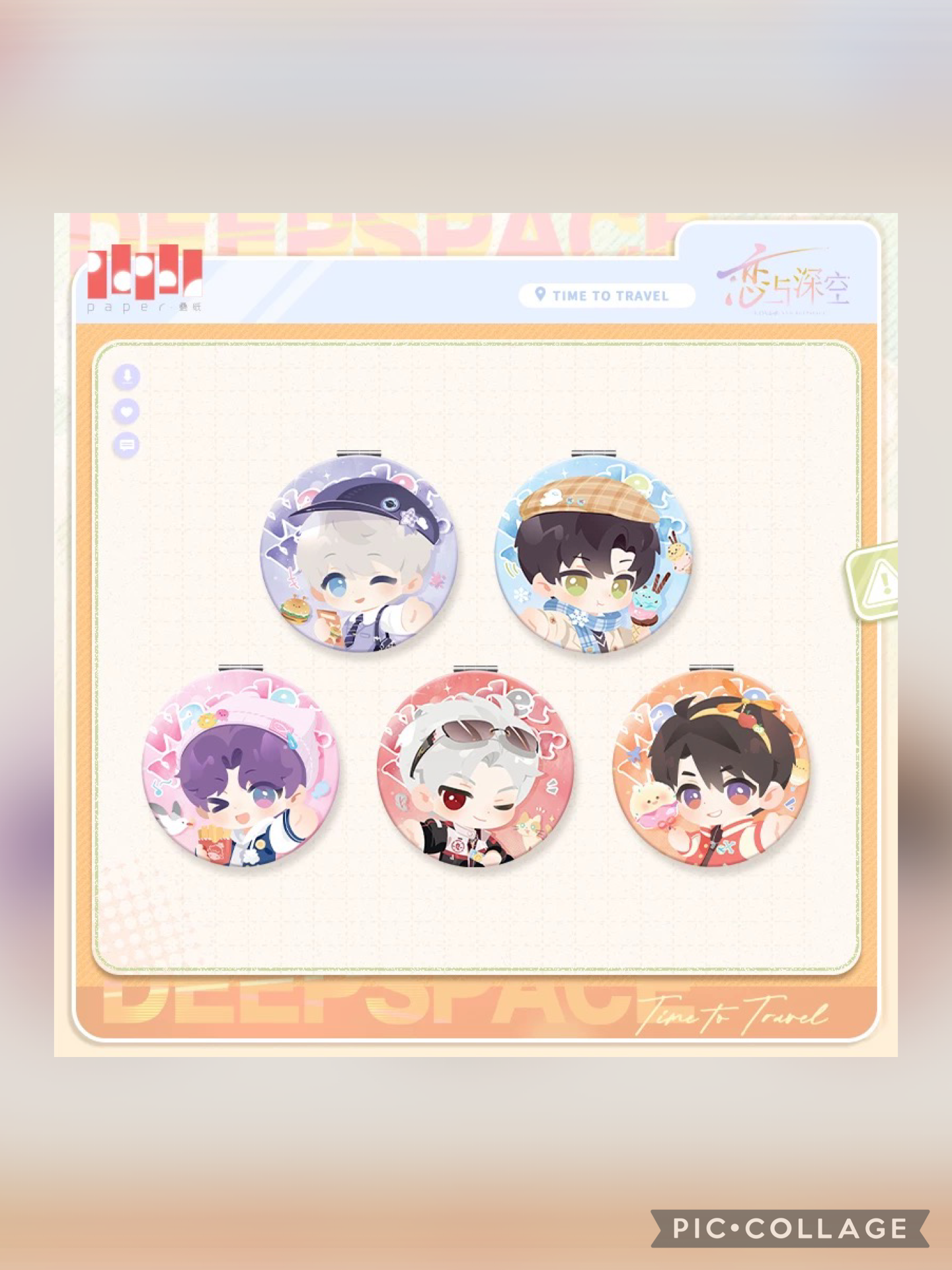 PREORDER - Love and Deepspace Time to Travel Series Portable Makeup Mirror - dispatch July 2026