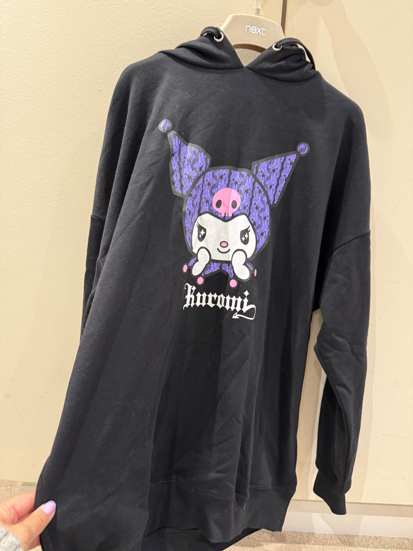 Listen Flavour Kuromi Long Hoodie Jumper One Size