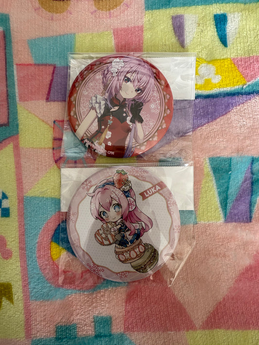 SALE - Hatsune Miku Luka badge bundle of 2