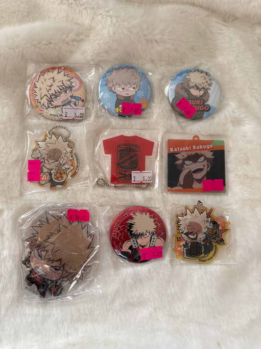 SALE - My Hero Academia Bakugo Strap and Badge Bundle