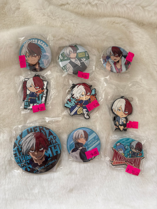SALE - My Hero Academia Todoroki Strap and Badge Bundle