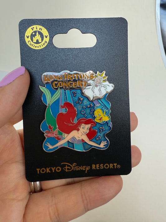 Tokyo Disney Little Mermaid Ariel - King Triton’s Concert Pin
