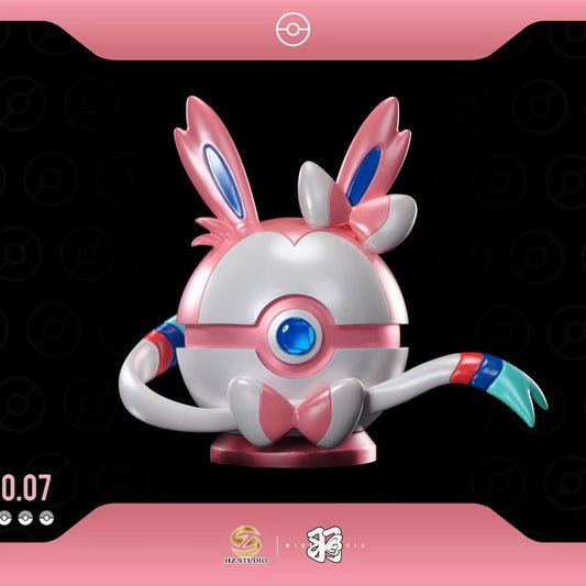 PREORDER - 50% non refundable deposit for Pokemon Sylveon 1:1 Resin Pokeball Figure from HZ Studios