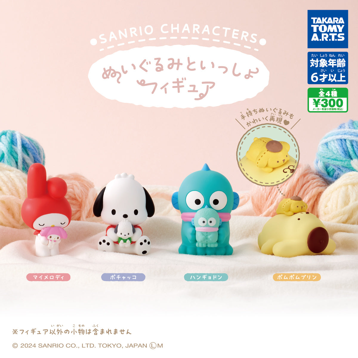 Sanrio plush figures Gashapon Gatcha Figures Blind Pulls - December 2024