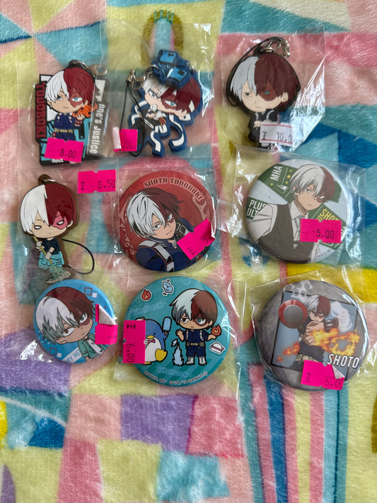 SALE - My Hero Academia Todoroki Strap and Badge Bundle