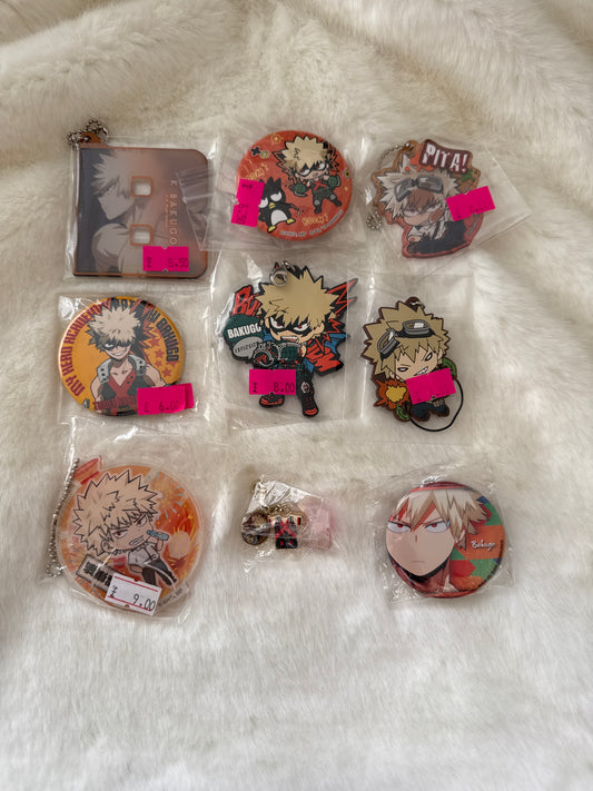 SALE - My Hero Academia Bakugo Strap and Badge Bundle
