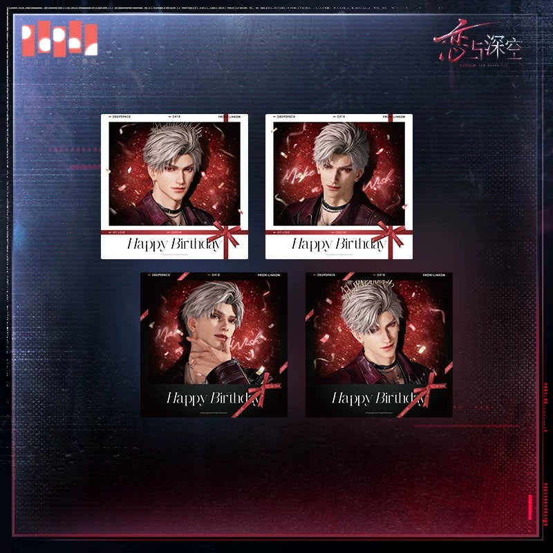 PREORDER - Love and Deepspace Sylus Birthday 2026 Merchandise - including badges, acrylic stand and more