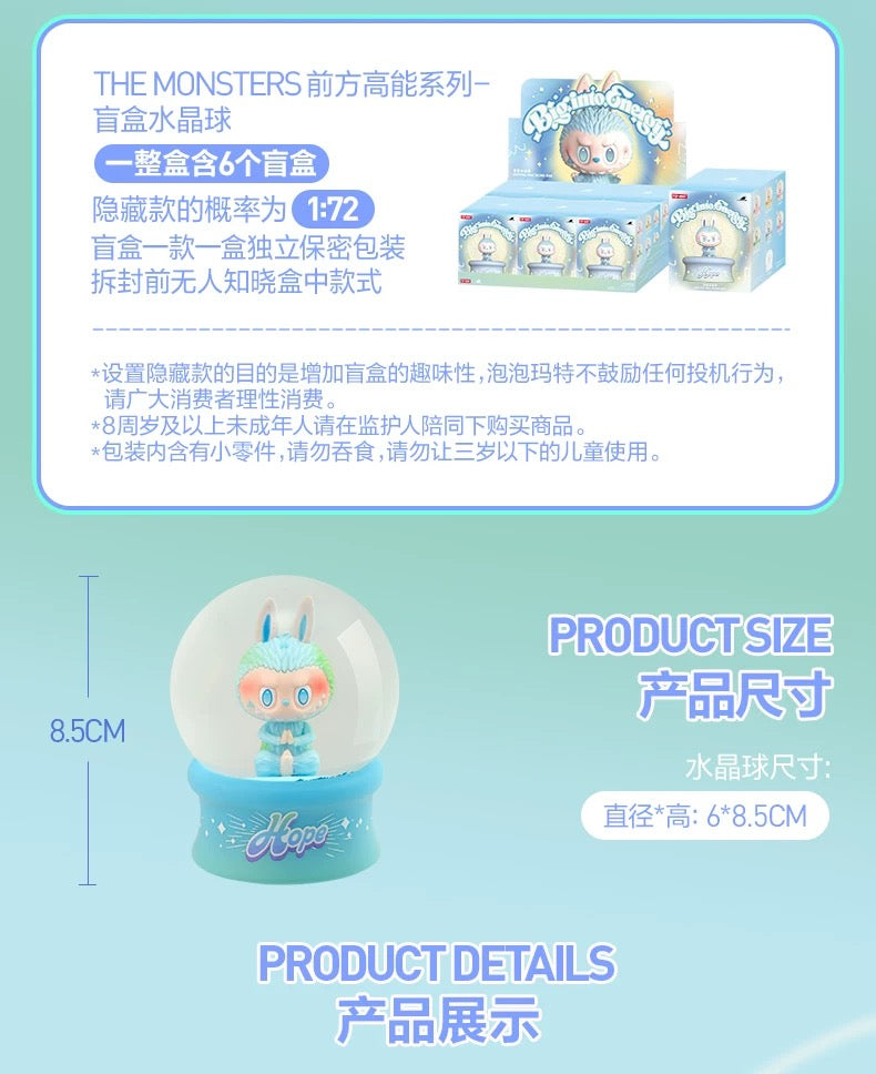 PREORDER - Labubu The Monsters Big Into Energy Crystal Ball Blind box figure - August 2025