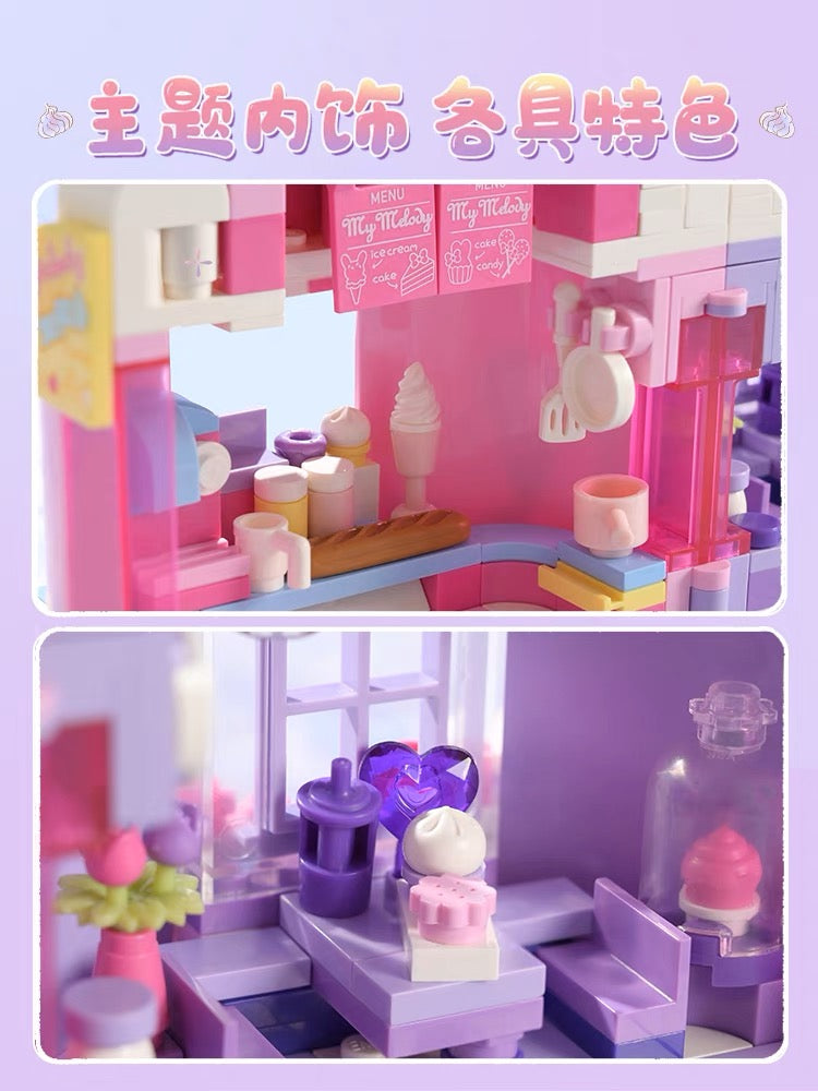 PREORDER - Sanrio Keepley My Melody and Kuromi Dessert Parlour Building sets
